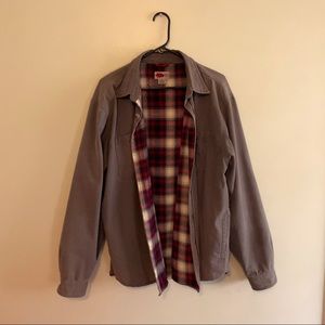 Oversized XL Flannel-Lined Shirt Jacket